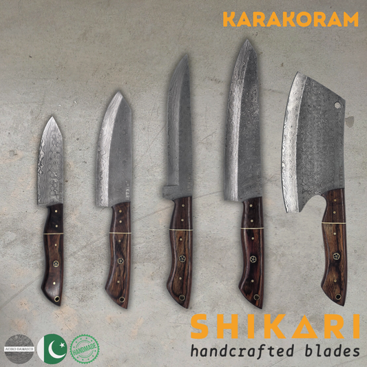 KARAKORAM cuchillo chef acero damasco/Palo Rosa