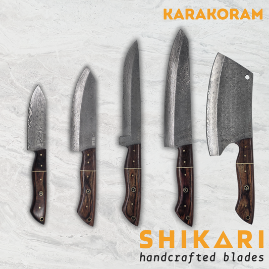 KARAKORAM cuchillo chef acero damasco/Palo Rosa