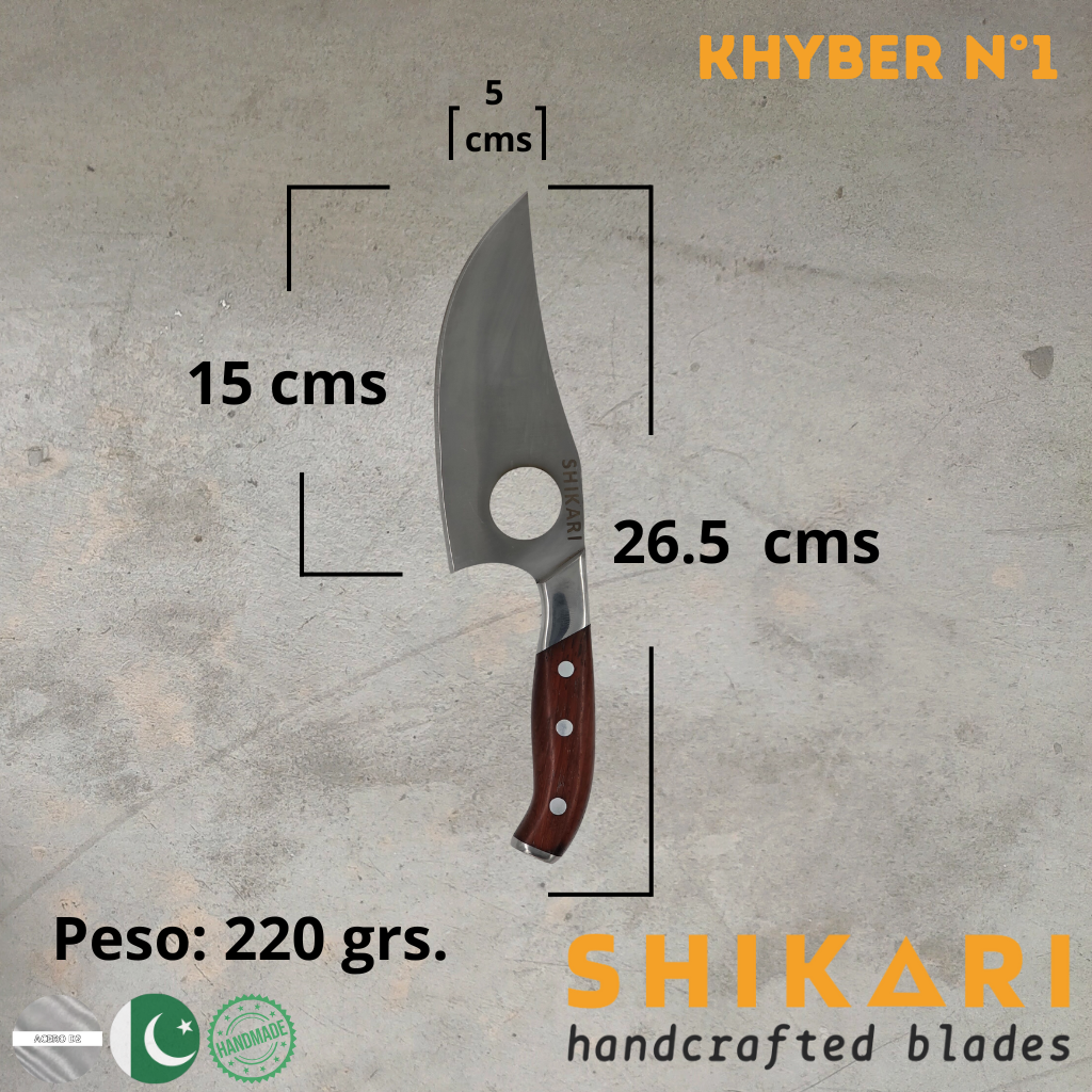 KHYBER cuchillo chef Acero D2/Palo Rosa