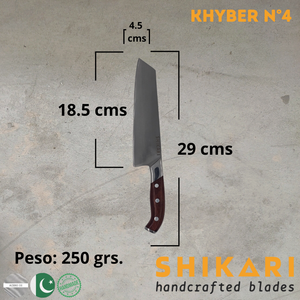 KHYBER cuchillo chef Acero D2/Palo Rosa