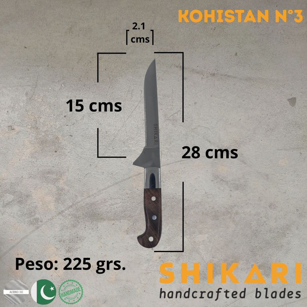 KOHISTAN cuchillo chef Acero D2/Palo Rosa