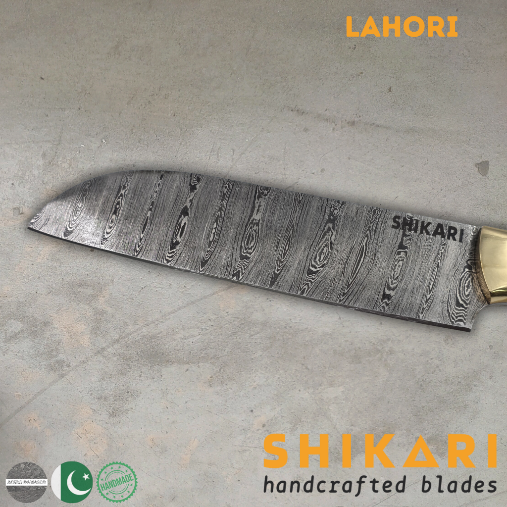 LAHORI cuchillo chef acero damasco/Wengué
