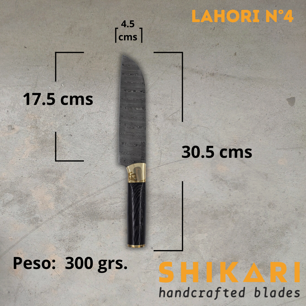 LAHORI cuchillo chef acero damasco/Wengué