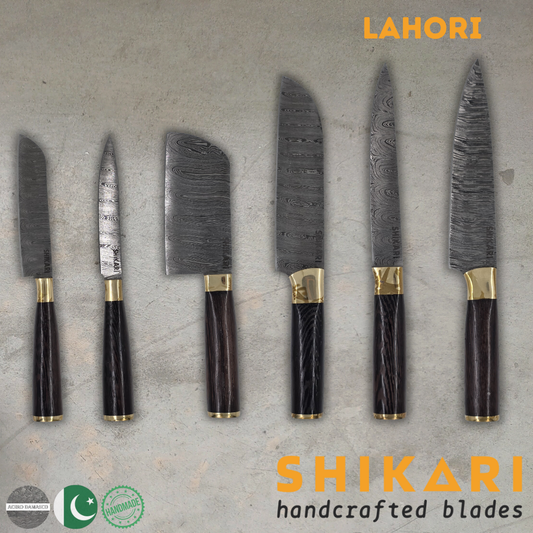 LAHORI cuchillo chef acero damasco/Wengué