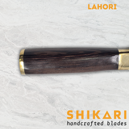 LAHORI cuchillo chef acero damasco/Wengué