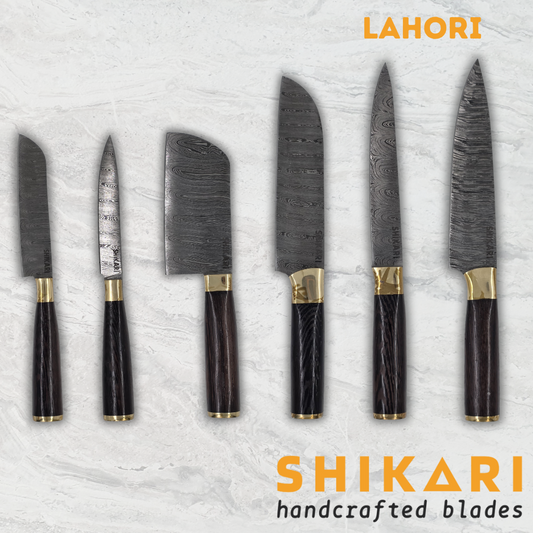 LAHORI cuchillo chef acero damasco/Wengué