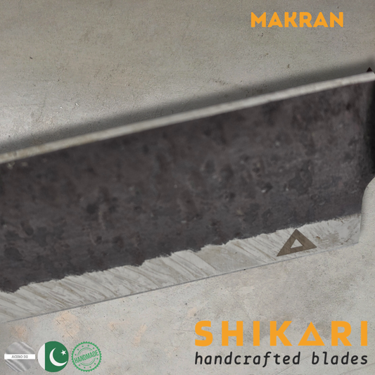 MAKRAN cuchillo Parrillero acero D2 Kurouchi/Palo Rosa