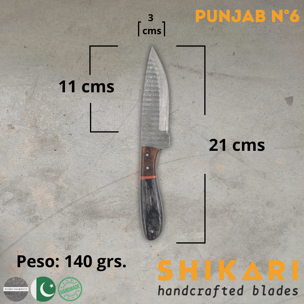 PUNJAB cuchiilo acero damasco