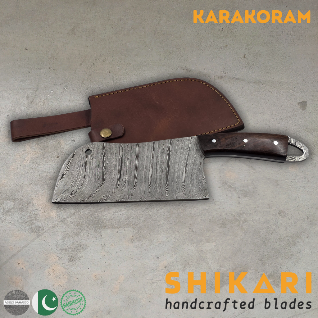 SHAMSHERR cuchillo chef acero damasco/Palo Rosa