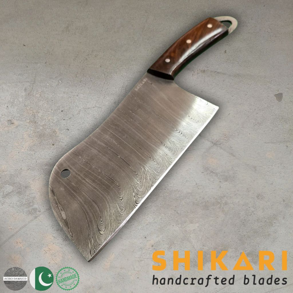 SHAMSHERR cuchillo chef acero damasco/Palo Rosa