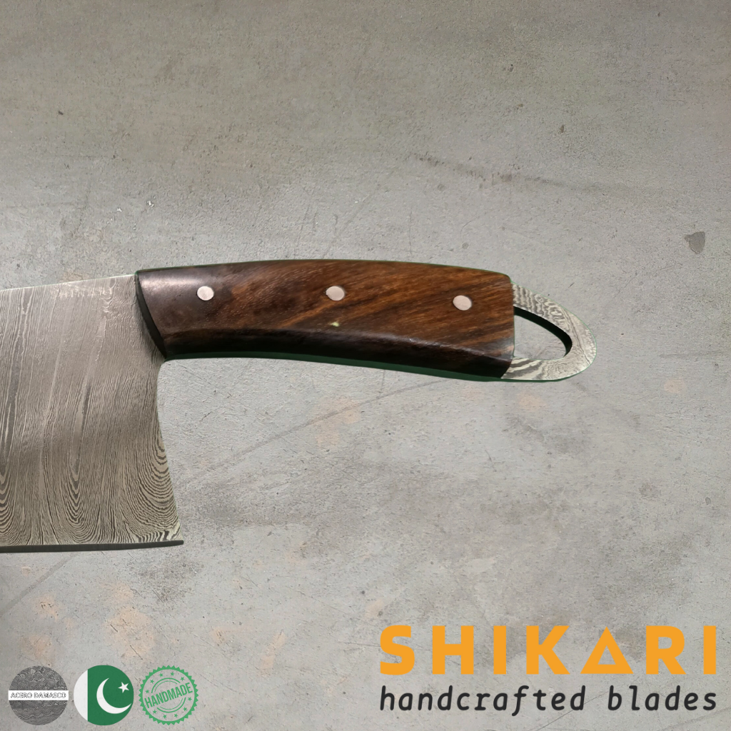 SHAMSHERR cuchillo chef acero damasco/Palo Rosa