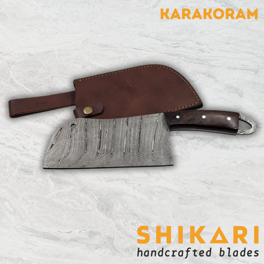 SHAMSHERR cuchillo chef acero damasco/Palo Rosa