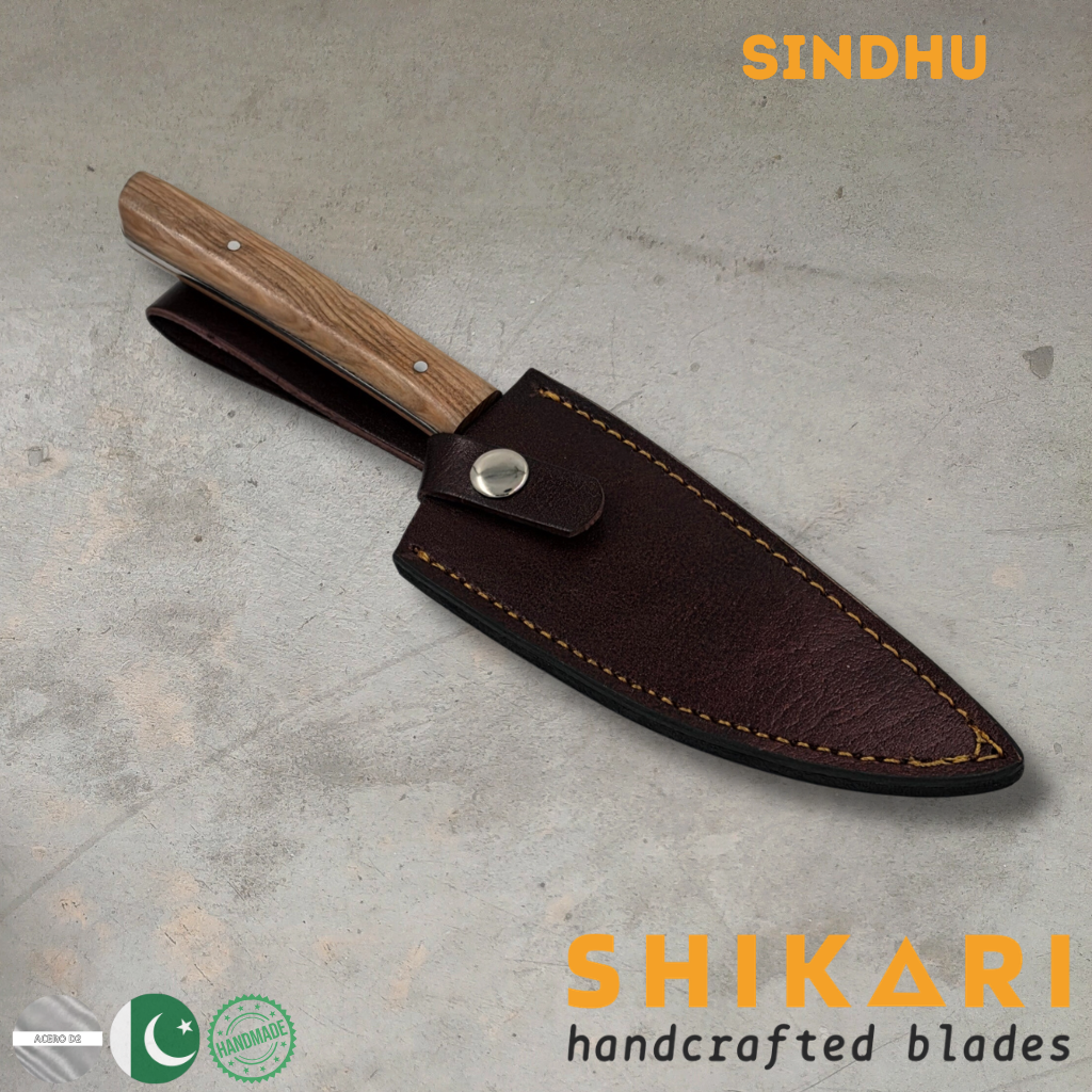 SINDHU cuchillo Parrillero acero D2/Olivo