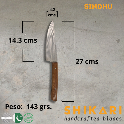 SINDHU cuchillo Parrillero acero D2/Olivo