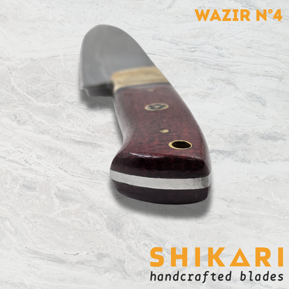 WAZIR cuchillo chef acero damasco/Palo Rosa